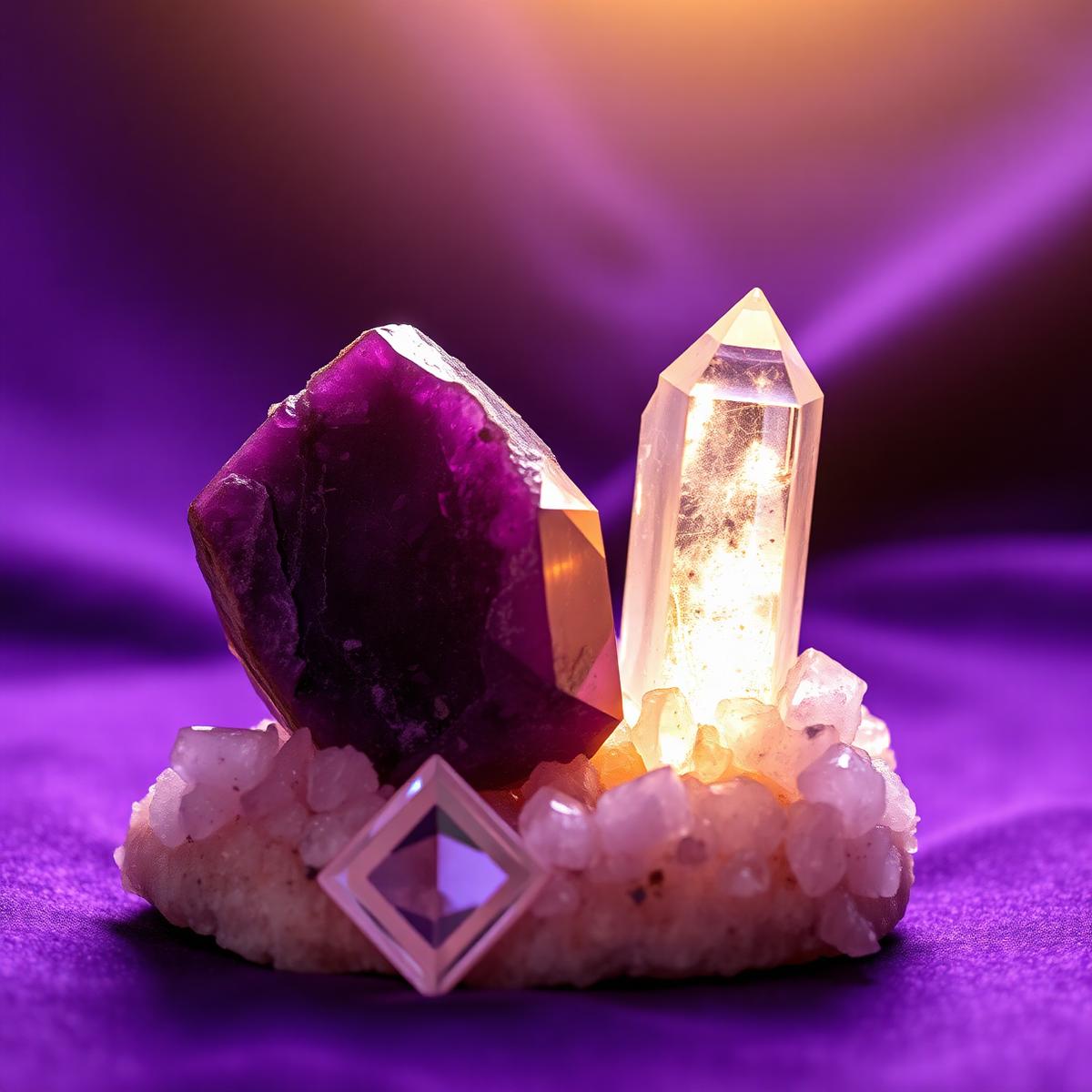 Glowing crystals